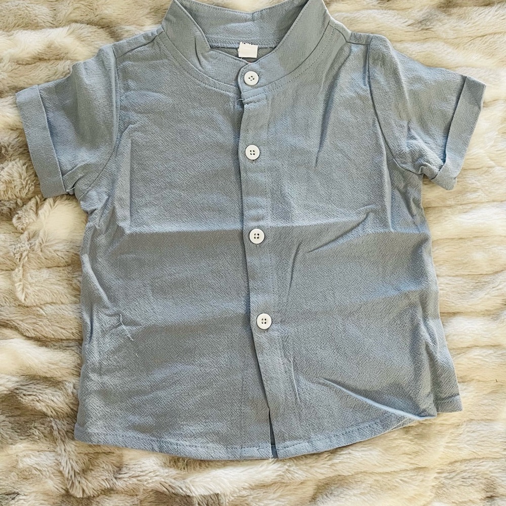 PatPat Sky Blue Kids Button-Down Shirt